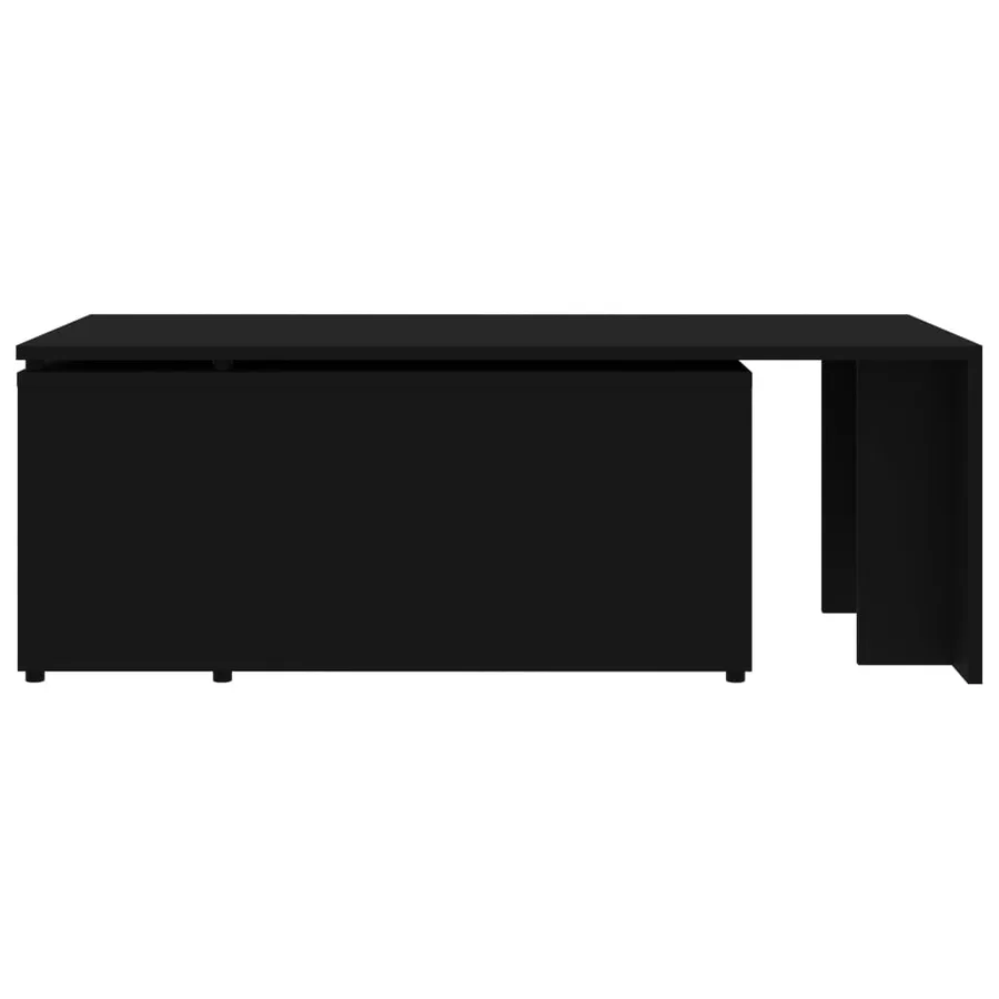 Table basse Noir 150x50x35 cm Bois d'ingénierie - 7