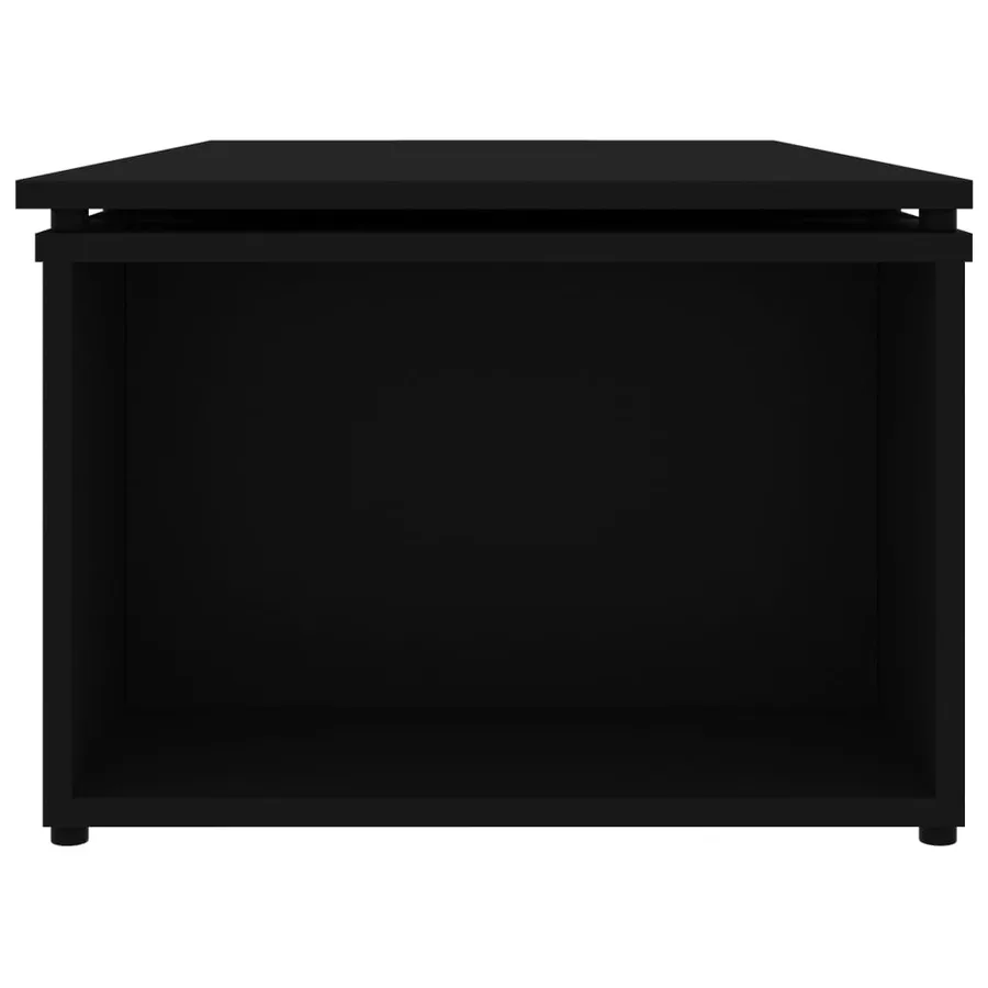 Table basse Noir 150x50x35 cm Bois d'ingénierie - 8