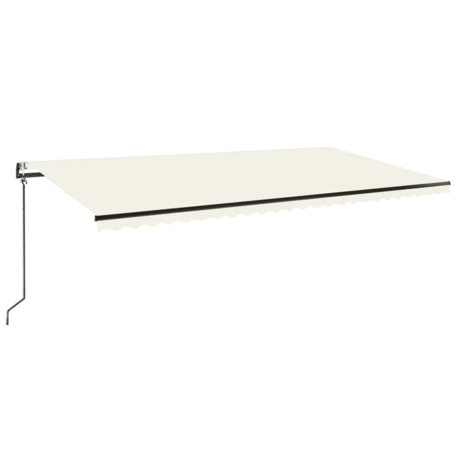 Auvent automatique avec capteur de vent et LED 600x300 cm Crème - 2