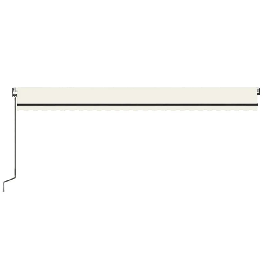 Auvent automatique avec capteur de vent et LED 600x300 cm Crème - 4