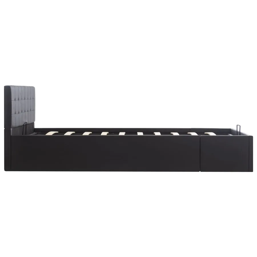 Cadre de lit avec rangement hydraulique 140x200 cm similicuir - 4
