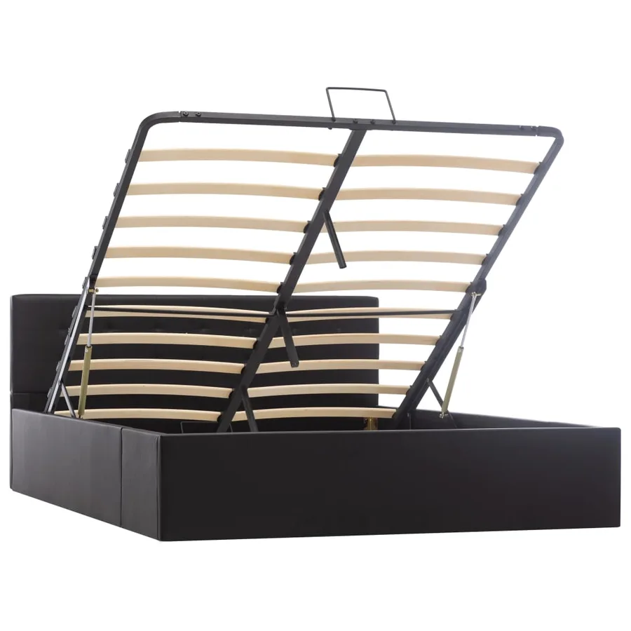 Cadre de lit avec rangement hydraulique 140x200 cm similicuir - 5