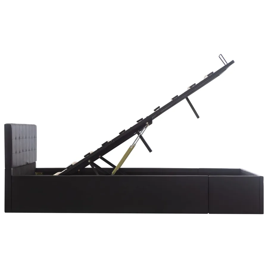 Cadre de lit avec rangement hydraulique 140x200 cm similicuir - 6