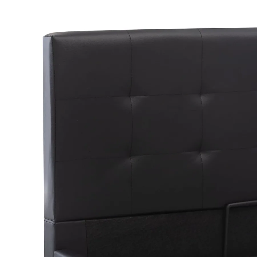 Cadre de lit avec rangement hydraulique 140x200 cm similicuir - 8