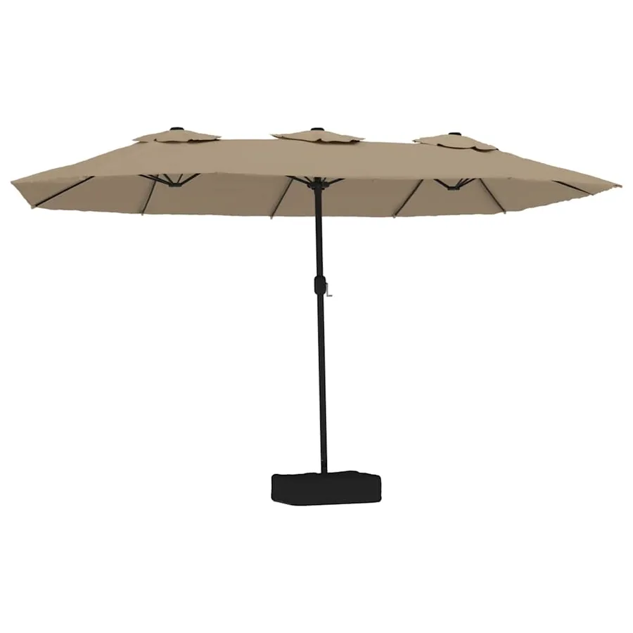 Parasol à double tête taupe 449x265 cm - 2