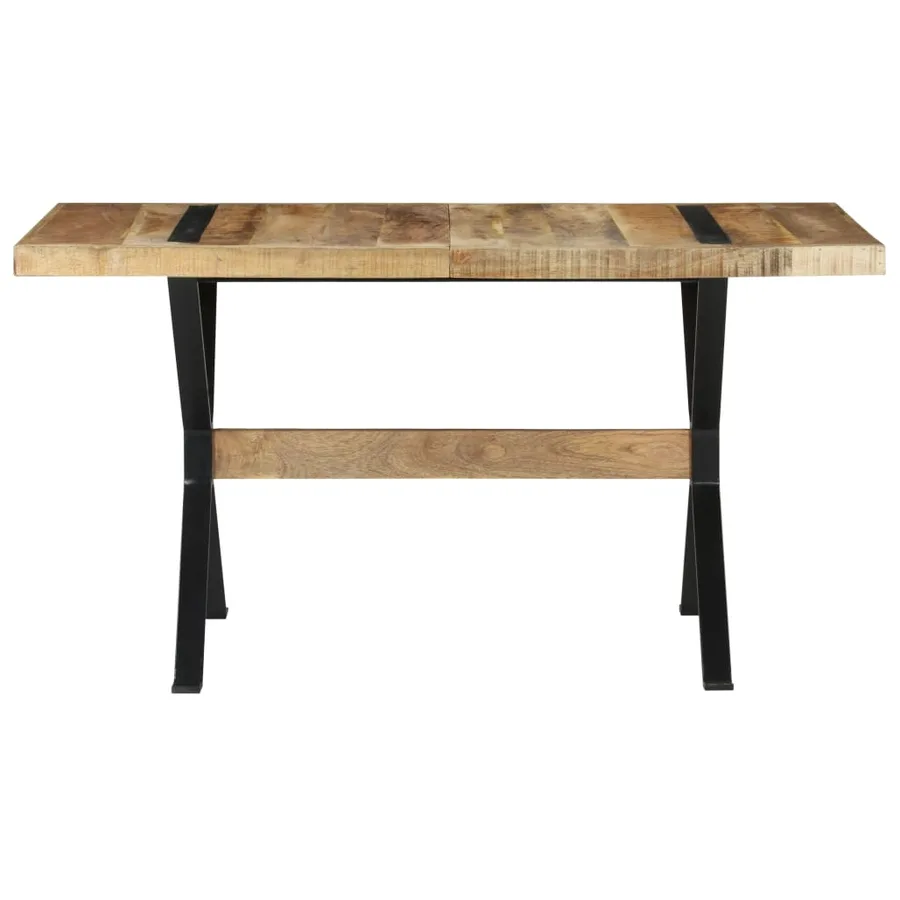 Table à manger 140x70x76 cm Bois de manguier brut - 2