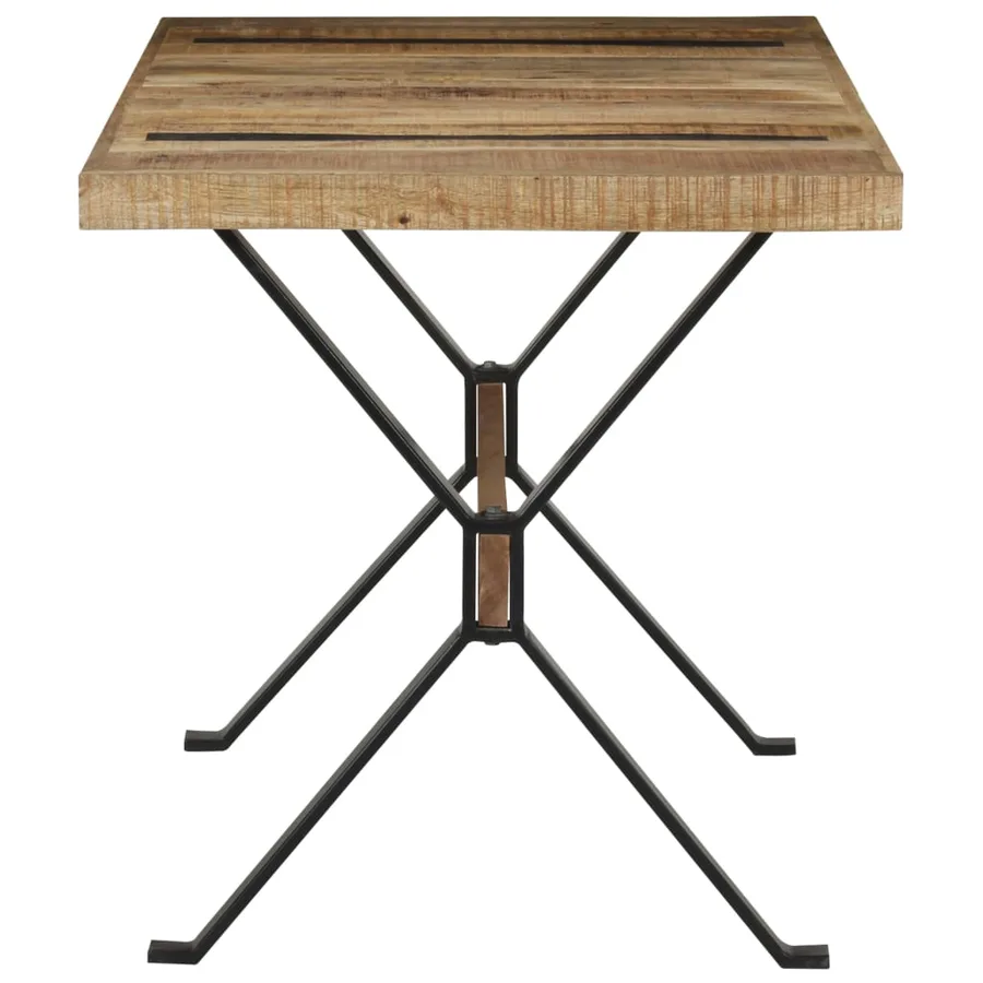Table à manger 140x70x76 cm Bois de manguier brut - 3