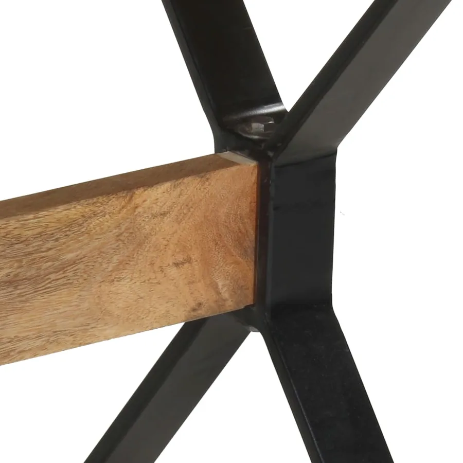 Table à manger 140x70x76 cm Bois de manguier brut - 6