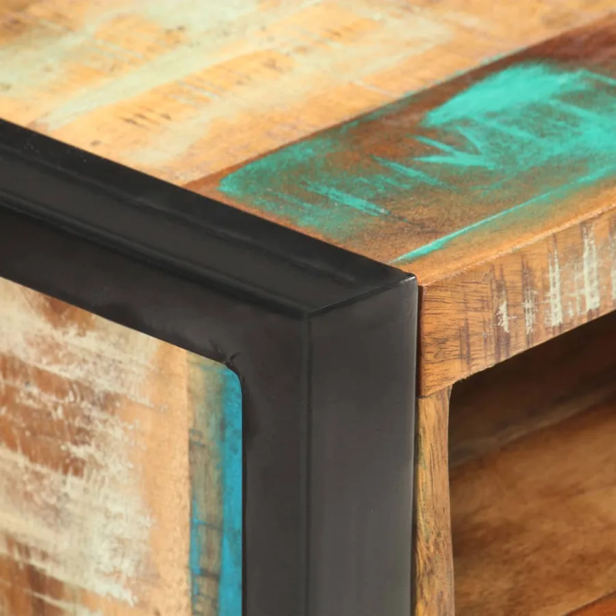 Table de chevet 40x35x55 cm Bois de récupération massif - 4