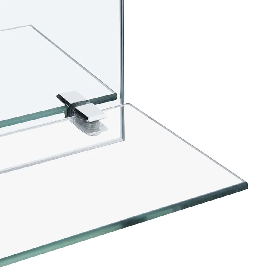Miroir mural avec étagère 20x40 cm Verre trempé - 4