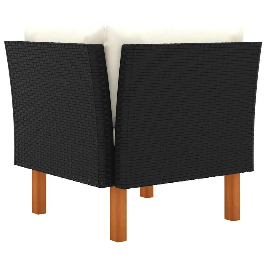 Canapés d'angle 2pcs Résine tressée et bois d'eucalyptus massif - 5