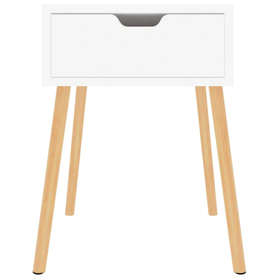 Tables de chevet 2 pcs Blanc brillant Bois d'ingénierie - 3