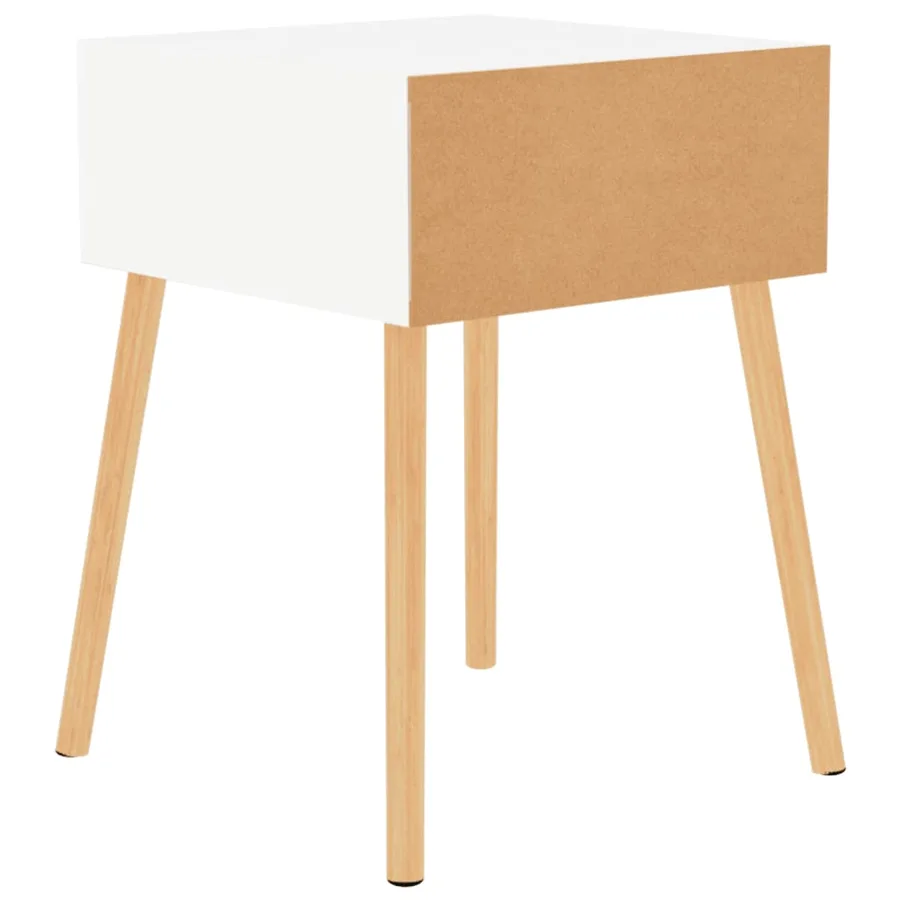 Tables de chevet 2 pcs Blanc brillant Bois d'ingénierie - 5