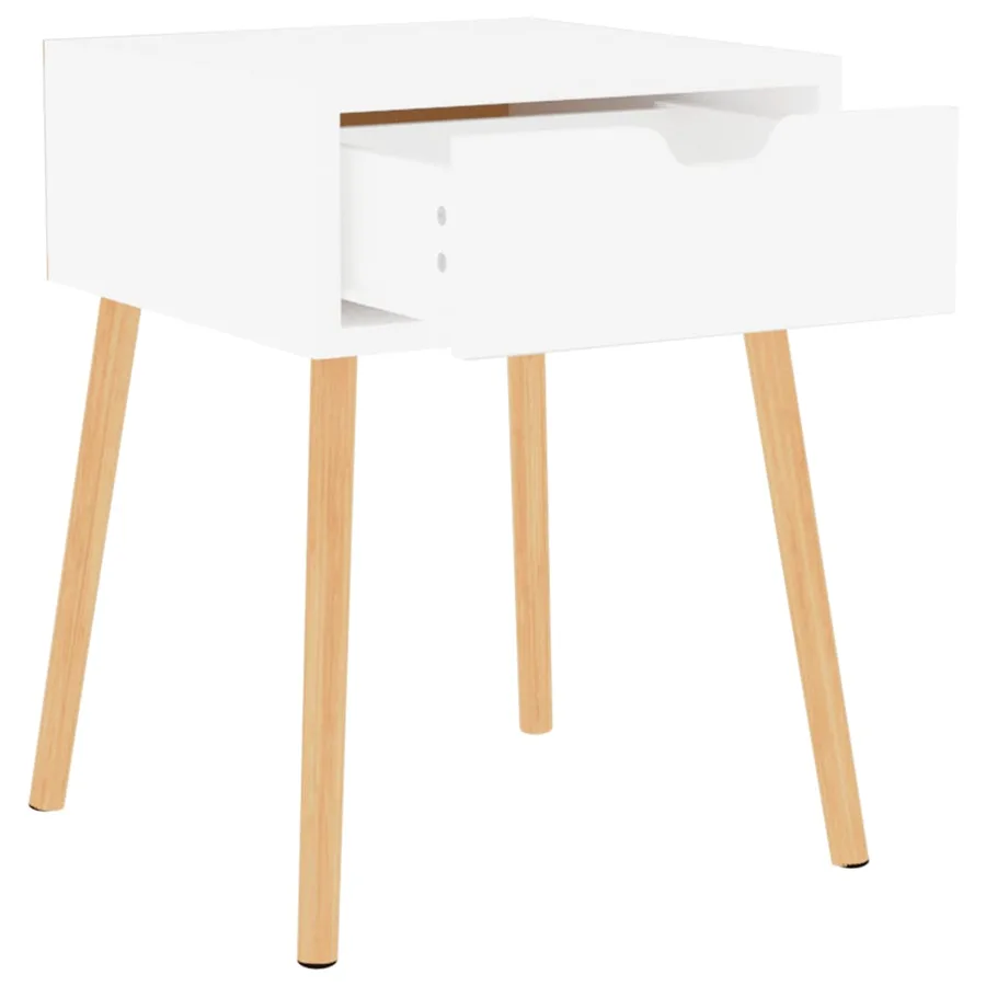 Tables de chevet 2 pcs Blanc brillant Bois d'ingénierie - 6