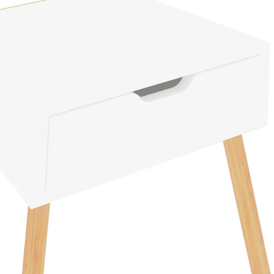Tables de chevet 2 pcs Blanc brillant Bois d'ingénierie - 9