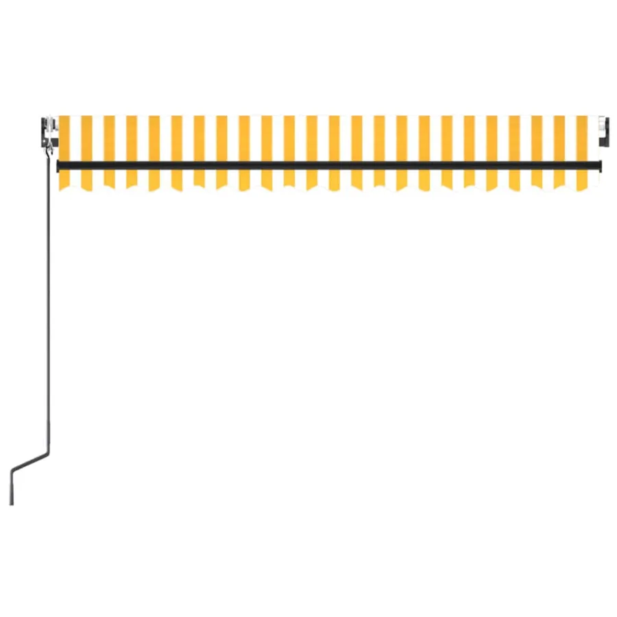Auvent rétractable automatique 450x300 cm Jaune et blanc - 4