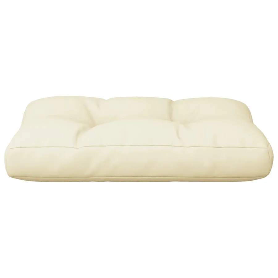 Coussin de palette crème 60x40x12 cm tissu - 5