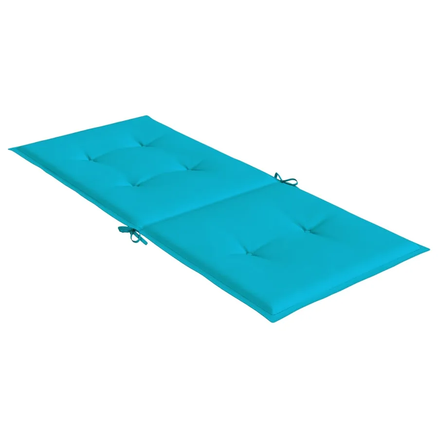 Coussins de chaise à dossier haut lot de 6 turquoise tissu - 6