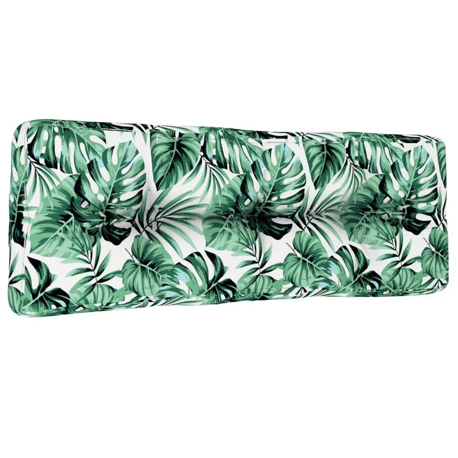 Coussin de palette à motif de feuilles 120x40x12 cm Tissu - 4