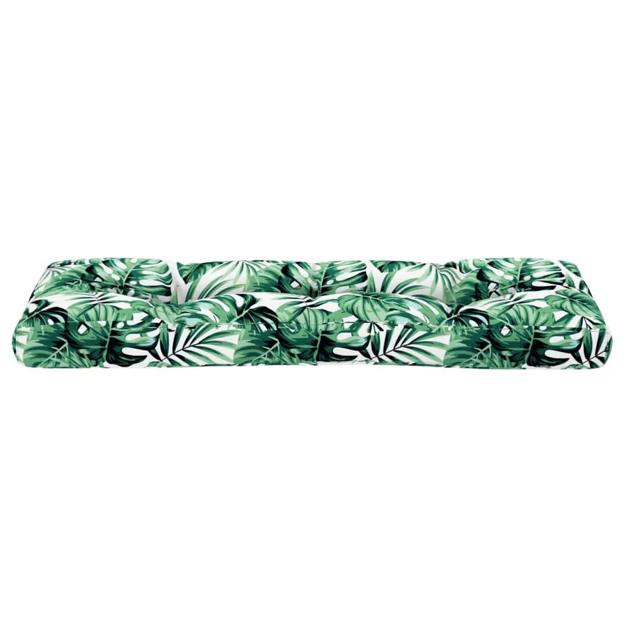Coussin de palette à motif de feuilles 120x40x12 cm Tissu - 5