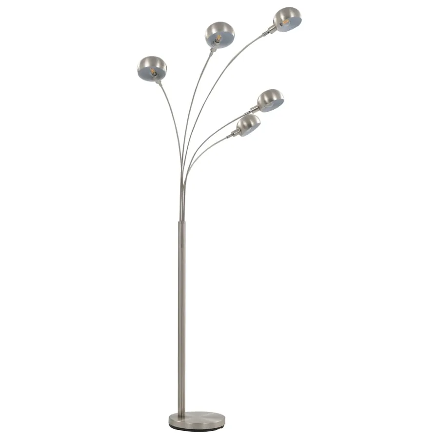 Lampadaire 200 cm 5 x E14 Argenté - 2