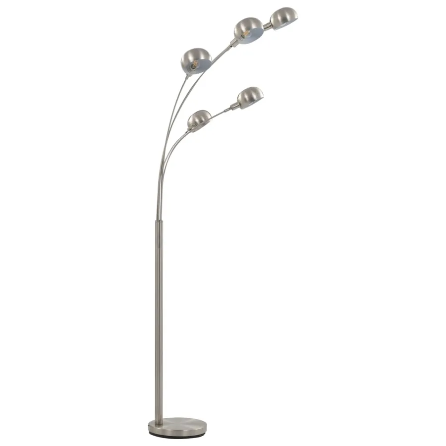 Lampadaire 200 cm 5 x E14 Argenté - 4