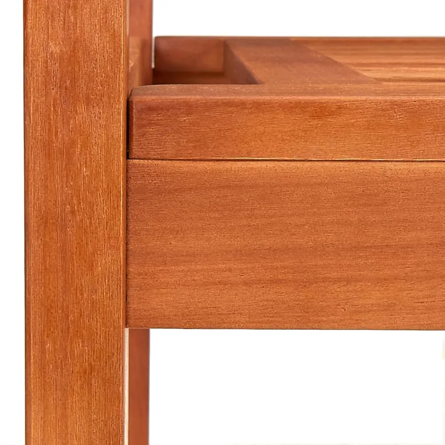 Banc de jardin 3 places 150 cm Bois d'eucalyptus solide - 5