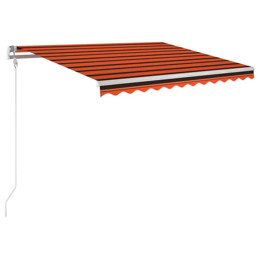 Auvent rétractable automatique 350x250 cm Orange et marron - 2