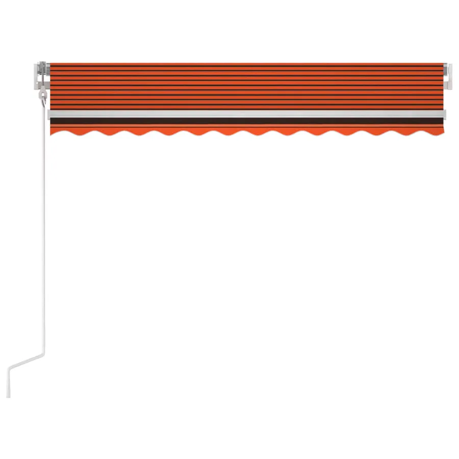 Auvent rétractable automatique 350x250 cm Orange et marron - 3