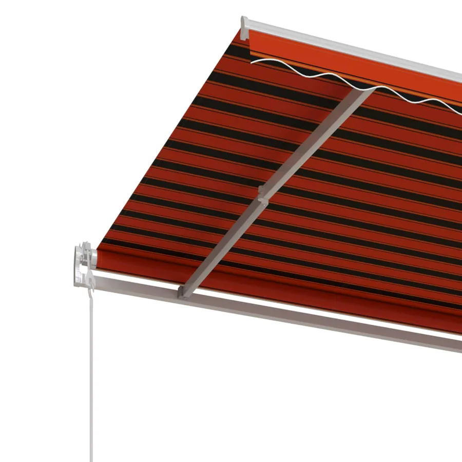 Auvent rétractable automatique 350x250 cm Orange et marron - 5