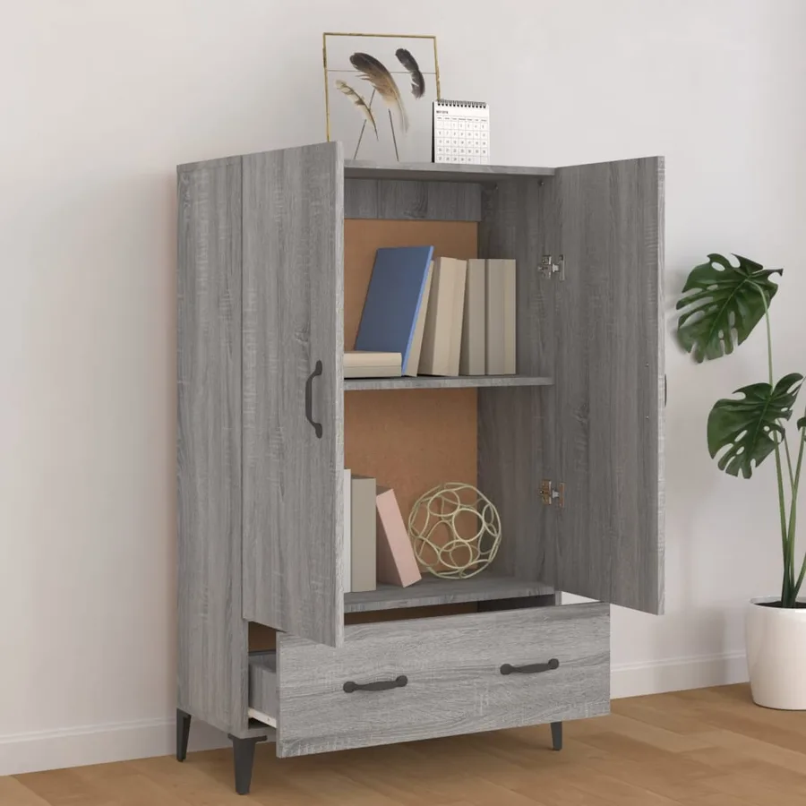 Buffet Sonoma gris 70x31x115 cm Bois d'ingénierie - 3