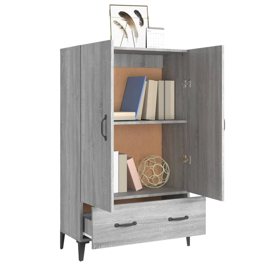 Buffet Sonoma gris 70x31x115 cm Bois d'ingénierie - 4