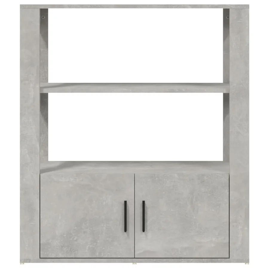 Buffet Gris béton 80x30x90 cm Bois d'ingénierie - 6