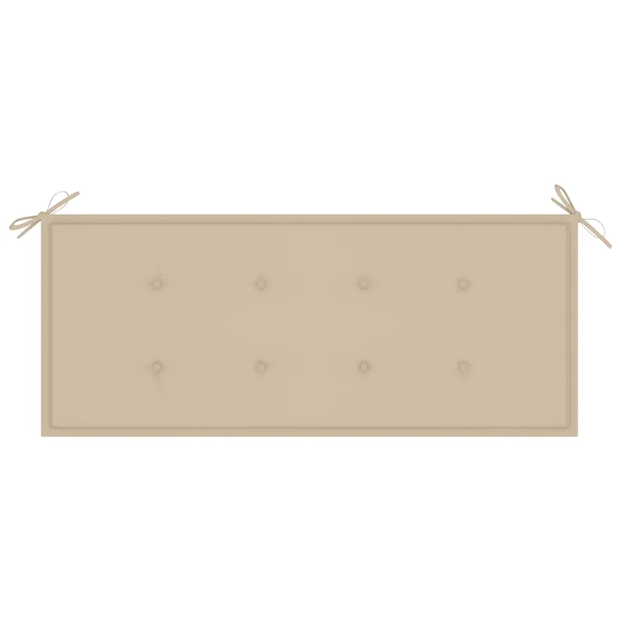 Banc de jardin avec coussin 120 cm Bois d'acacia massif - 6
