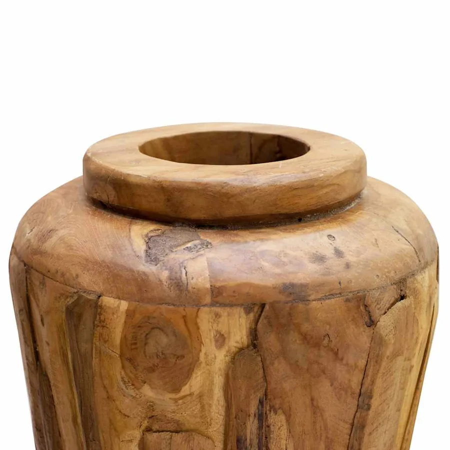 Vase de décoration 40 x 80 cm Bois de teck solide - 6