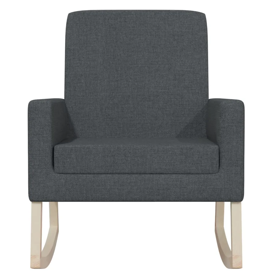 Chaise à bascule Gris foncé Tissu - 3