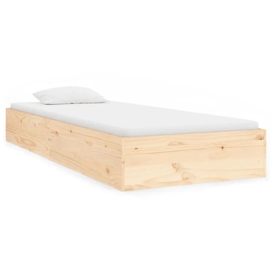 Cadre de lit sans matelas bois massif 90x190 cm - 2