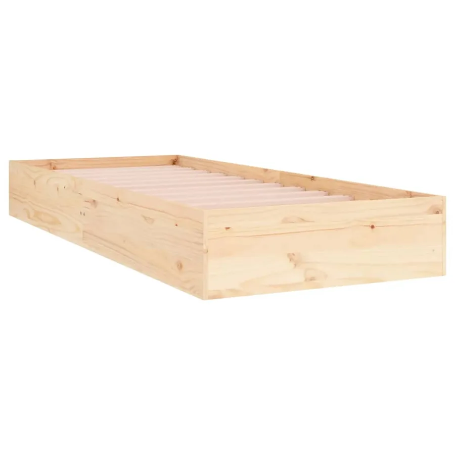 Cadre de lit sans matelas bois massif 90x190 cm - 3