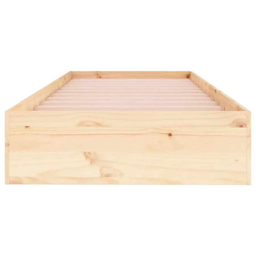 Cadre de lit sans matelas bois massif 90x190 cm - 5