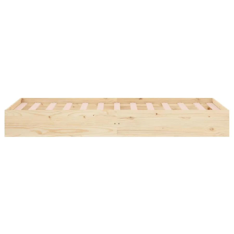 Cadre de lit sans matelas bois massif 90x190 cm - 6