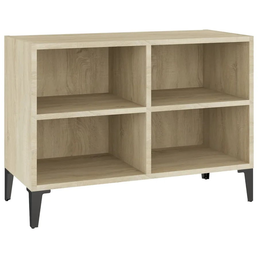 Meuble TV avec pieds en métal Chêne sonoma 69,5x30x50 cm - 2