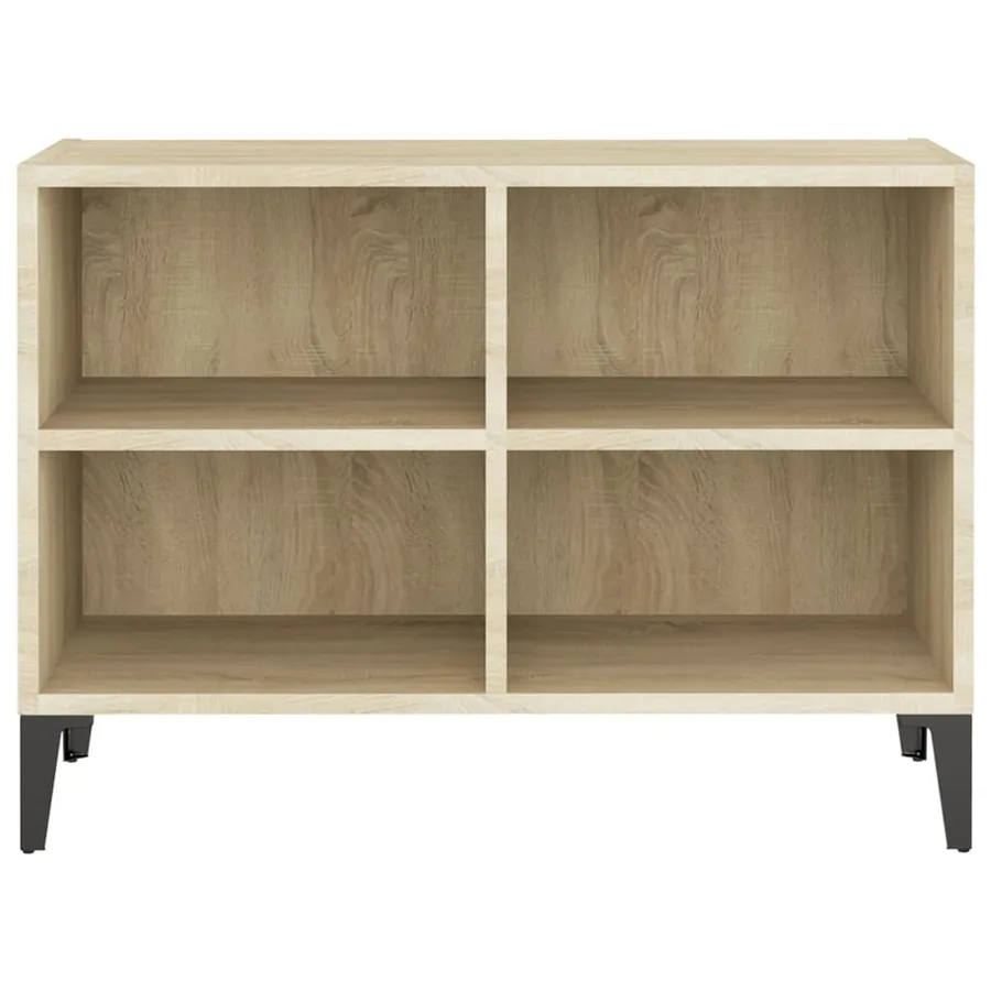 Meuble TV avec pieds en métal Chêne sonoma 69,5x30x50 cm - 4