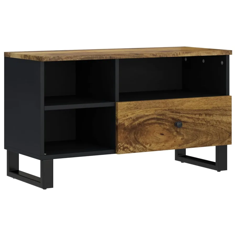 Meuble TV 80x33x46 cm bois de manguier et d'ingénierie - 11