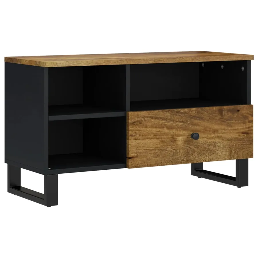 Meuble TV 80x33x46 cm bois de manguier et d'ingénierie - 12