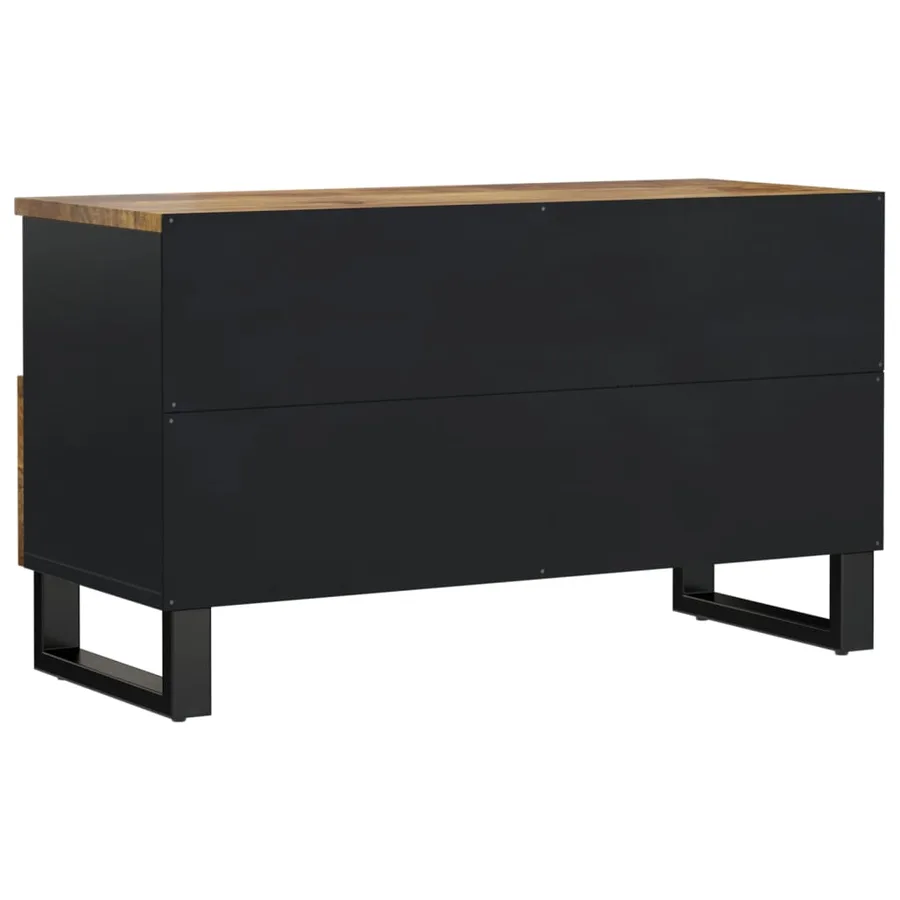 Meuble TV 80x33x46 cm bois de manguier et d'ingénierie - 5