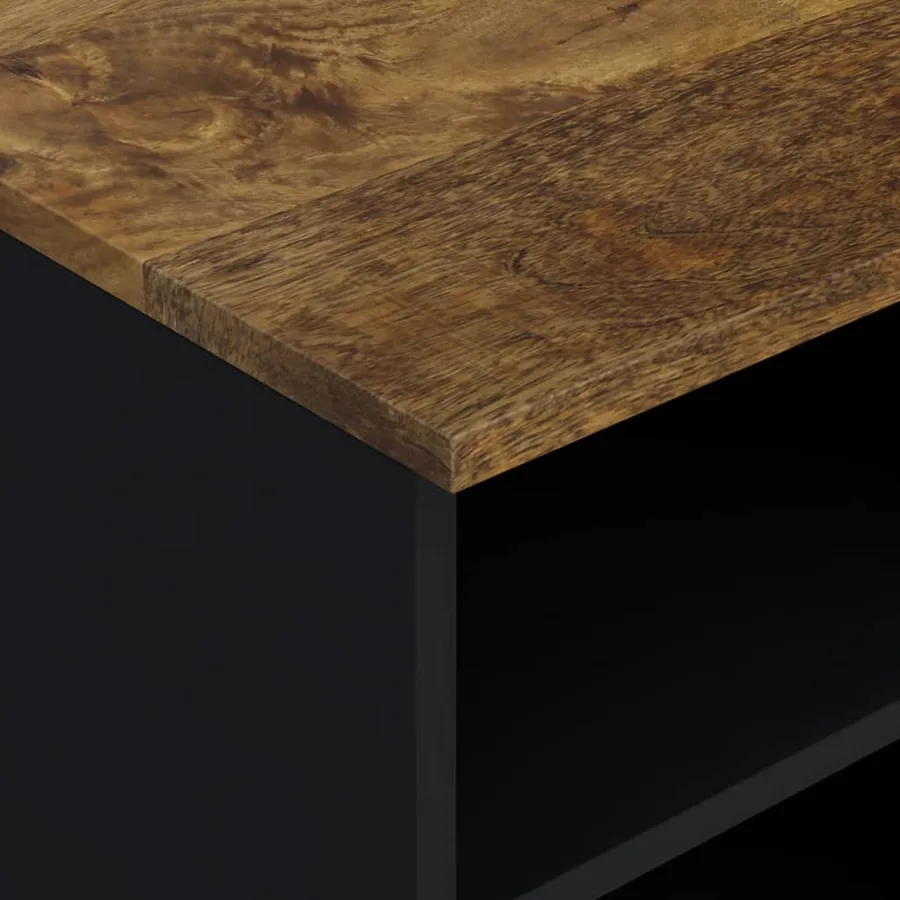Meuble TV 80x33x46 cm bois de manguier et d'ingénierie - 6