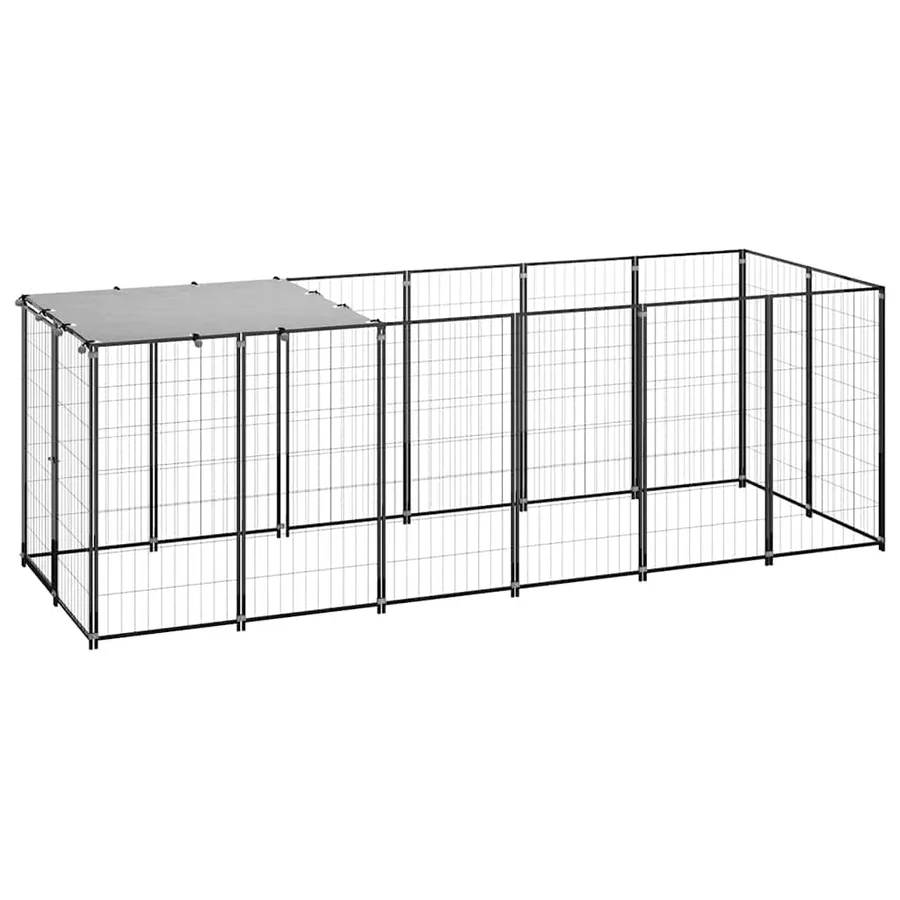 Chenil Noir 330x110x110 cm Acier - 2