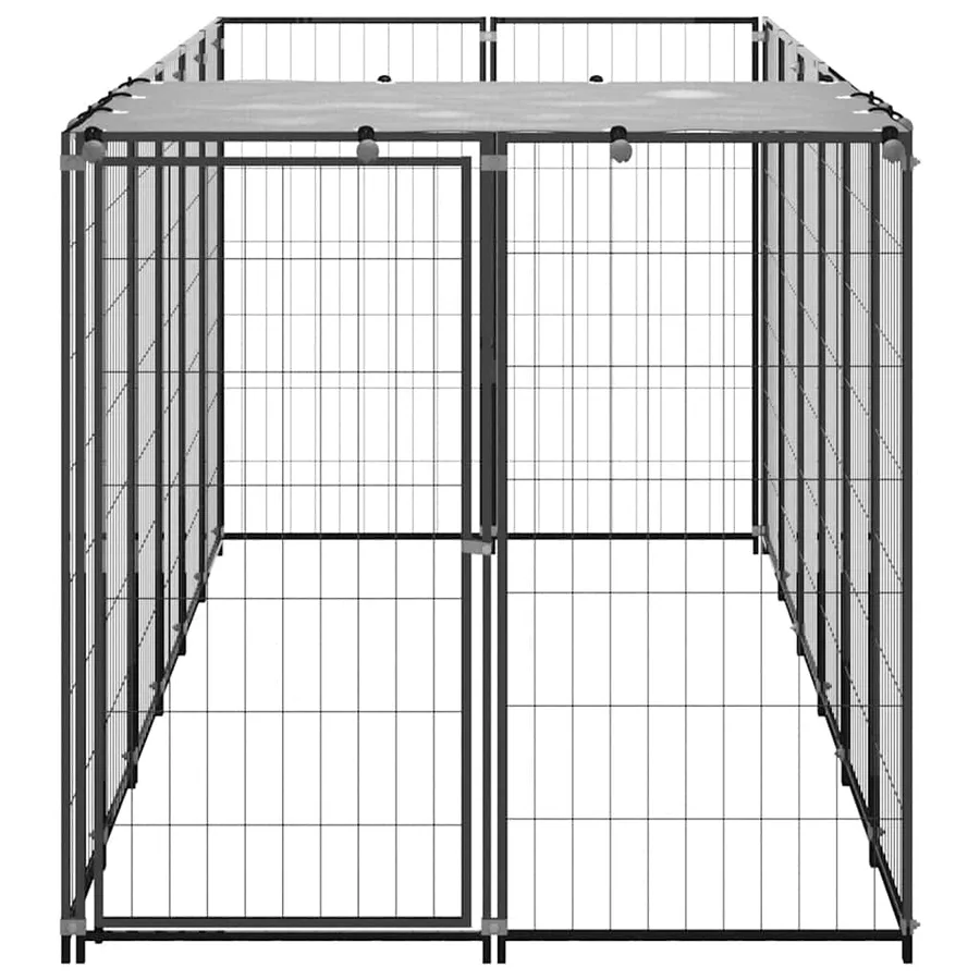 Chenil Noir 330x110x110 cm Acier - 5