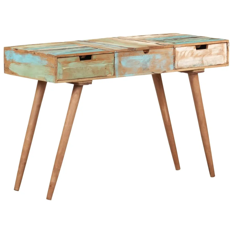 Coiffeuse avec miroir 112x45x76 cm Bois massif de récupération - 2
