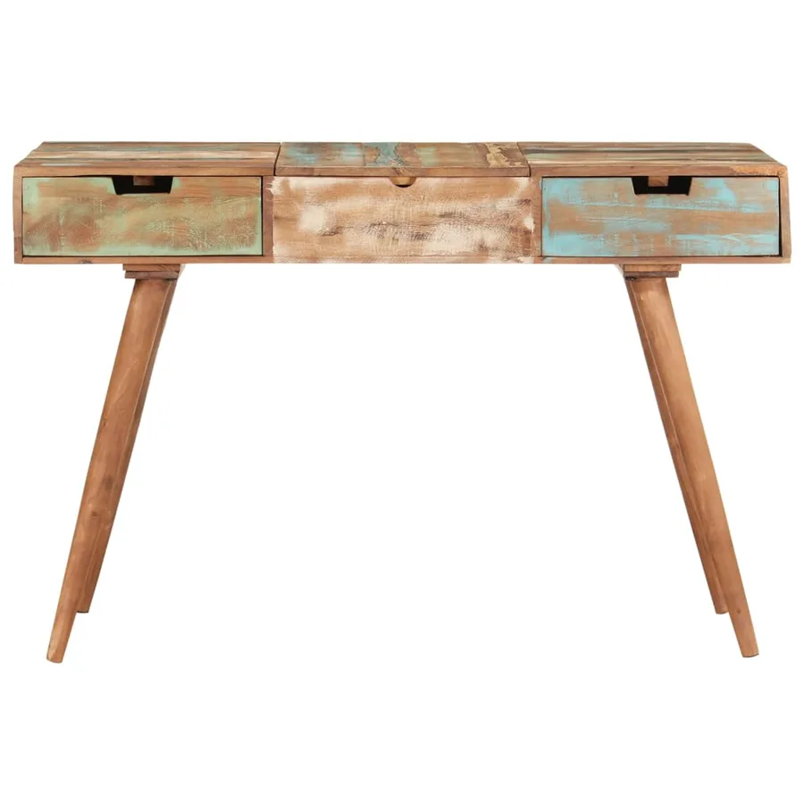 Coiffeuse avec miroir 112x45x76 cm Bois massif de récupération - 3